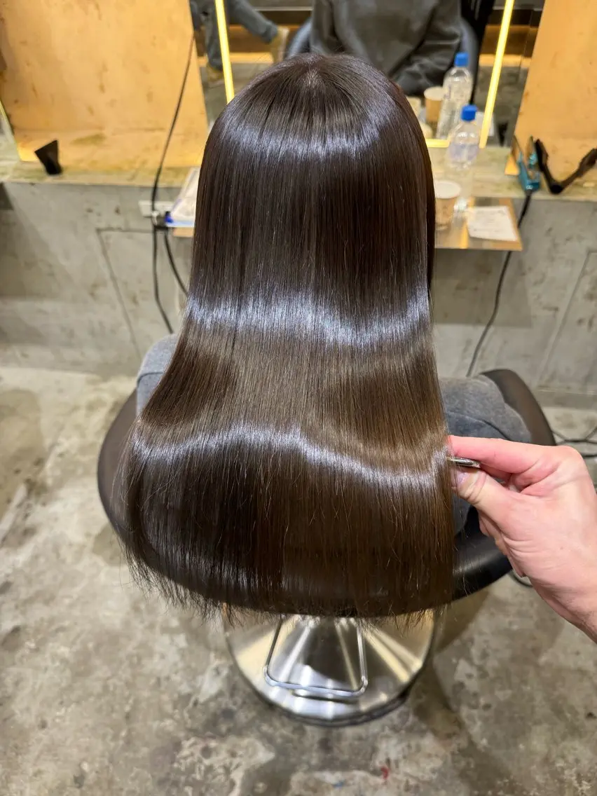 ロング カラー カット ヘアカラー 縮毛矯正 トリートメント 縮毛矯正×艶髪カラー 髪質改善/三ツ木のヘアスタイル