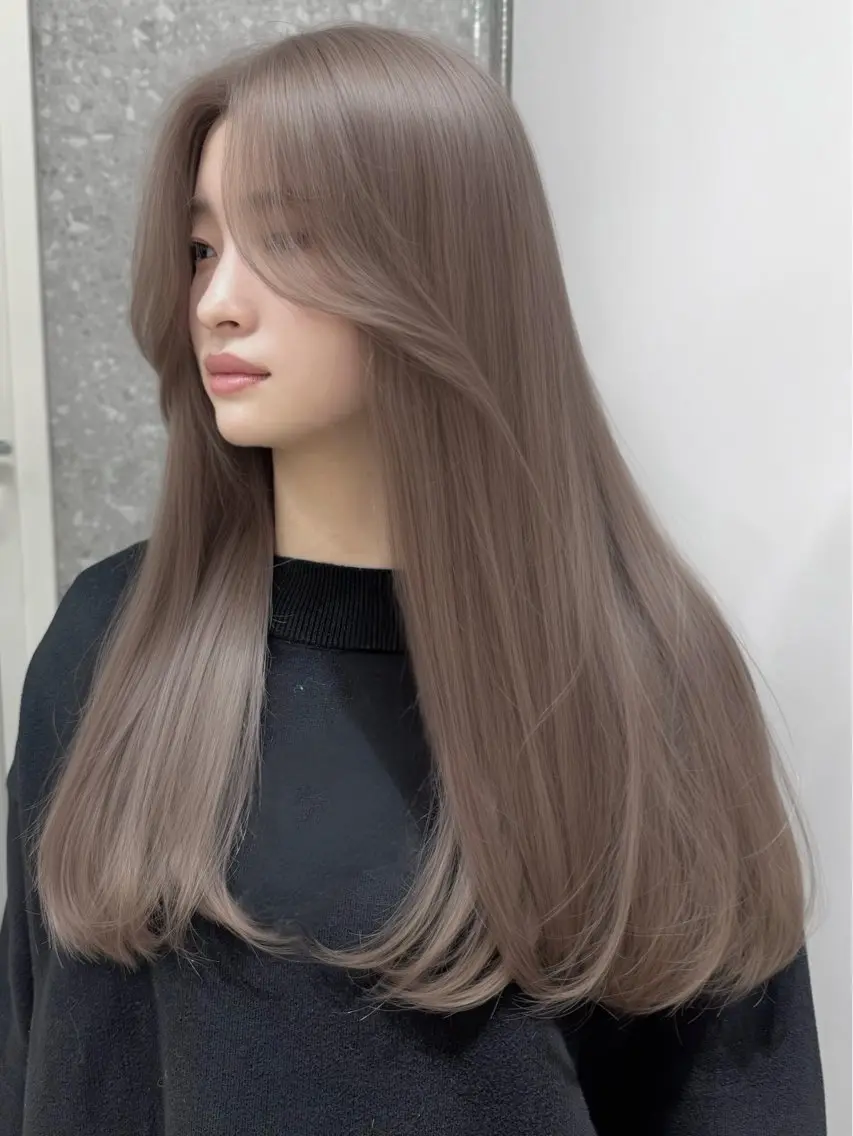 ロング カラー ヘアカラー トリートメント ハッシュカット&艶々 ハイトーン/ミワのヘアスタイル