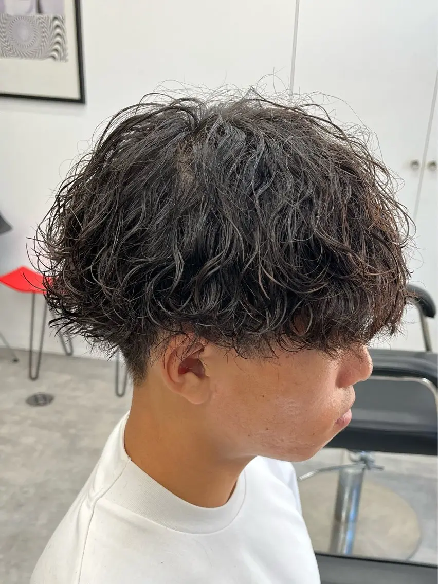 ショート パーマ メンズ メンズパーマ 波巻きパーマ 新潟メンズパーマ 新潟駅/小田拓実のヘアスタイル
