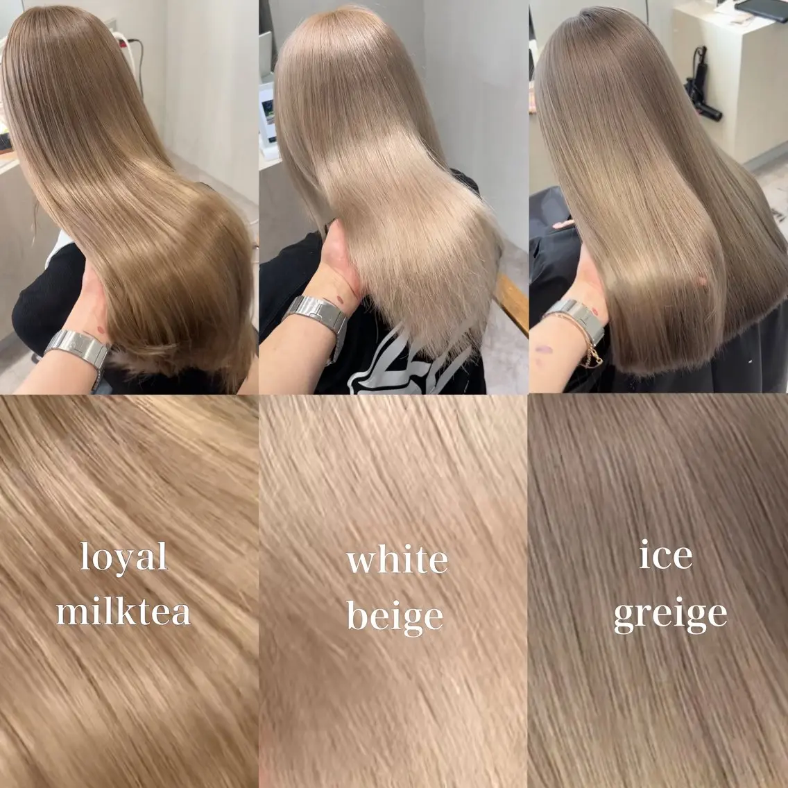 ロング カラー ベージュカラー ブリーチ ケアブリーチ デザインカラー ダブルカラー ヘアカラー アオリ/韓国風 ハイトーン/レイヤーのヘアスタイル