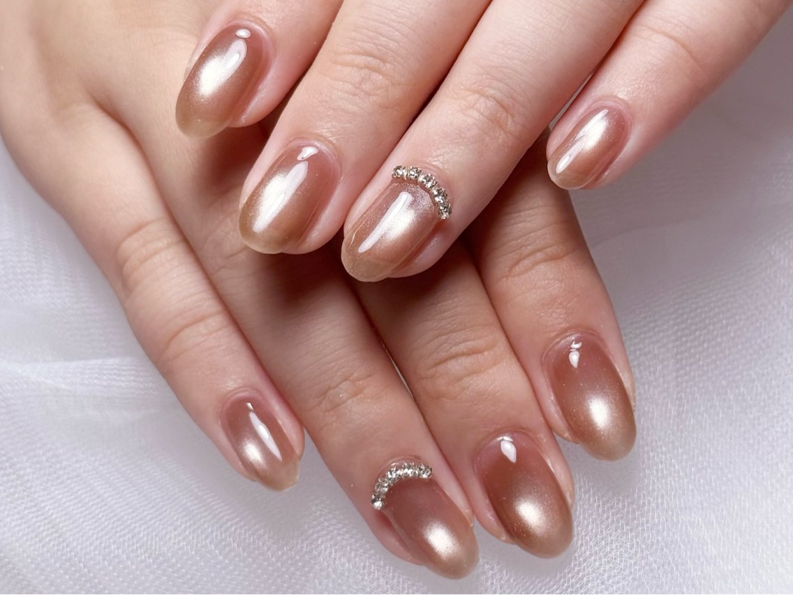 ネイル アートネイル マグネットネイル ハンドネイル 愛nailsalon フィルイン・長さ出しのネイルデザイン