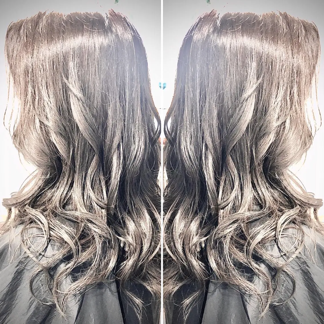 ロング カラー グレージュ ハイライトカラー ハイライト KOU コウのヘアスタイル