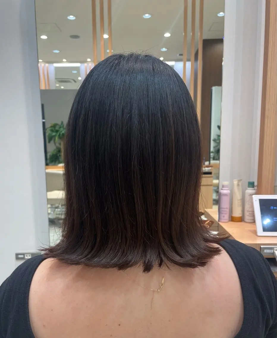 ミディアム ボブ 外ハネヘア カット トリートメント 似合わせカット/ パーマ/ゆづきのヘアスタイル