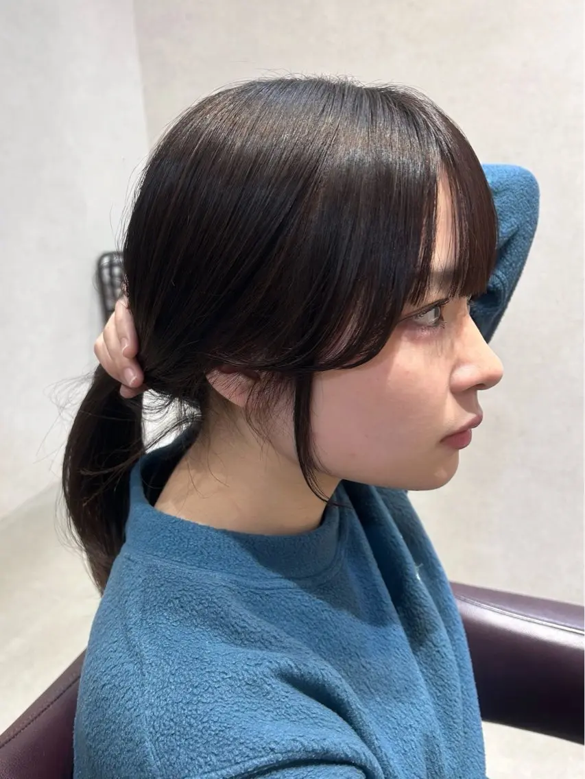 ミディアム 顔周りカット mao🌼 bob mint colorのヘアスタイル
