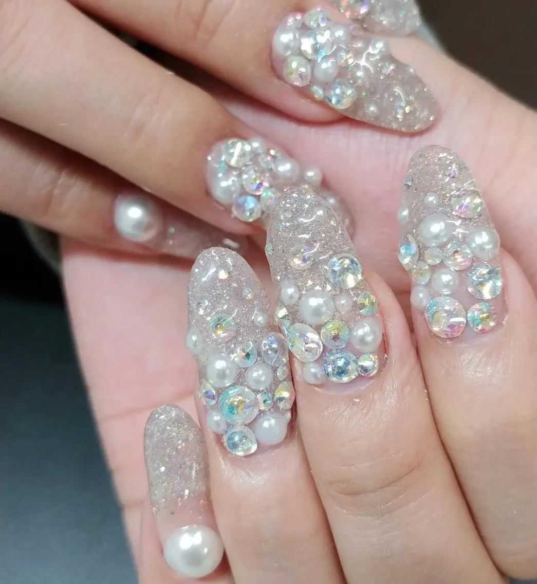 ネイル キラキラネイル スカルプネイル ハンドネイル Nail lieNのネイルデザイン
