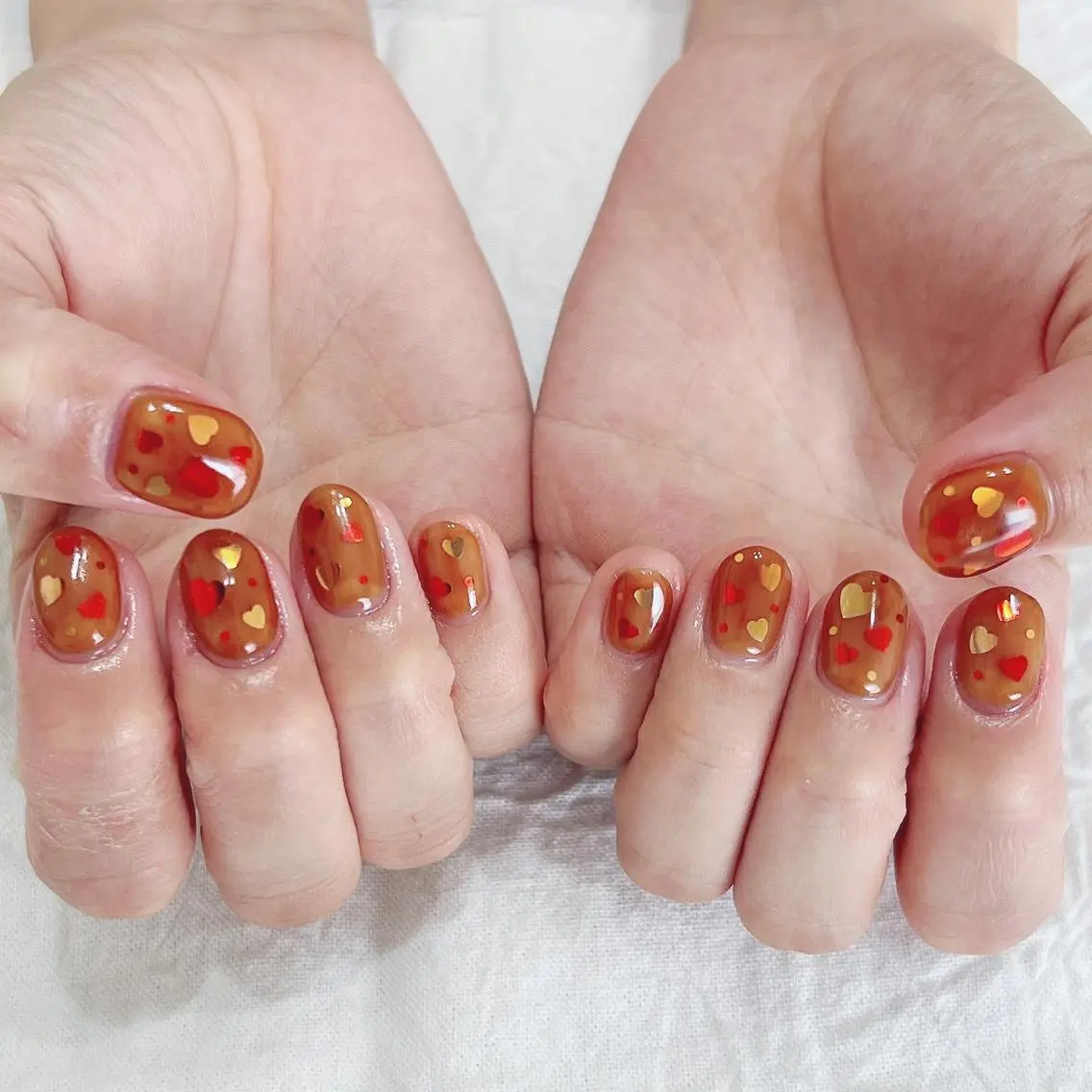 ネイル ハート ハンドネイル peaberry nailのネイルデザイン