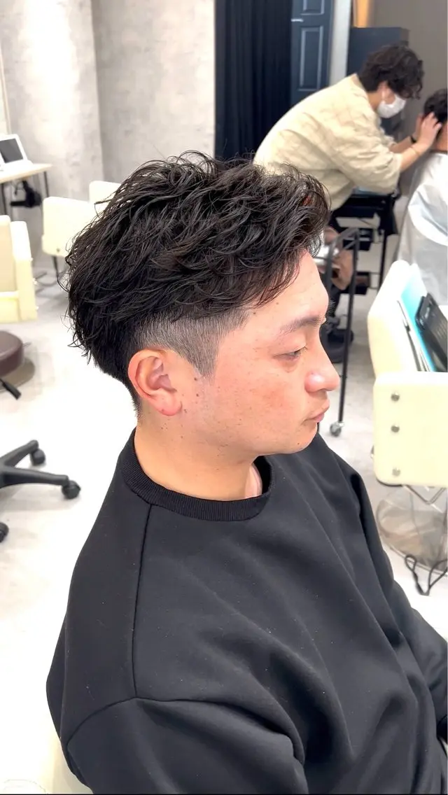 パーマ メンズ カット パーマ メンズサロン リョウタのヘアスタイル