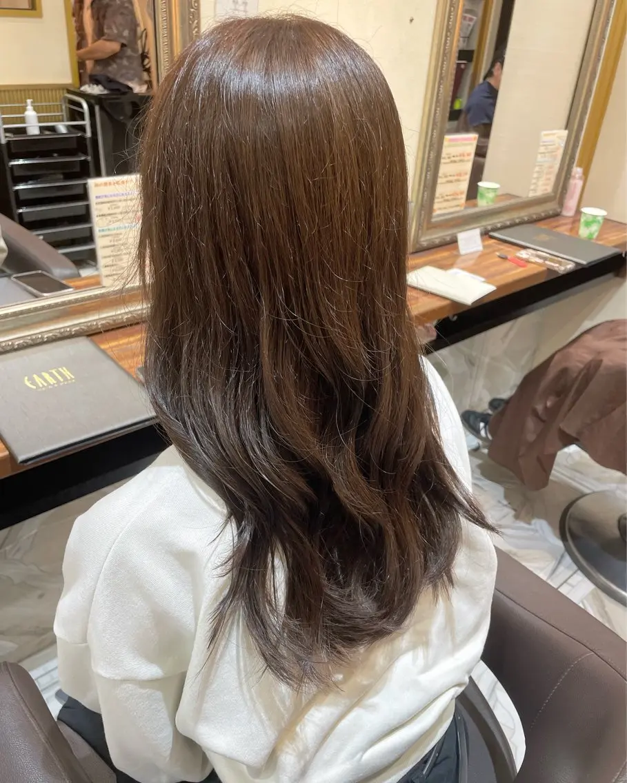ロング カラー ヘアカラー ケアカラー/ダブル カラー☘️梅本琉衣のヘアスタイル