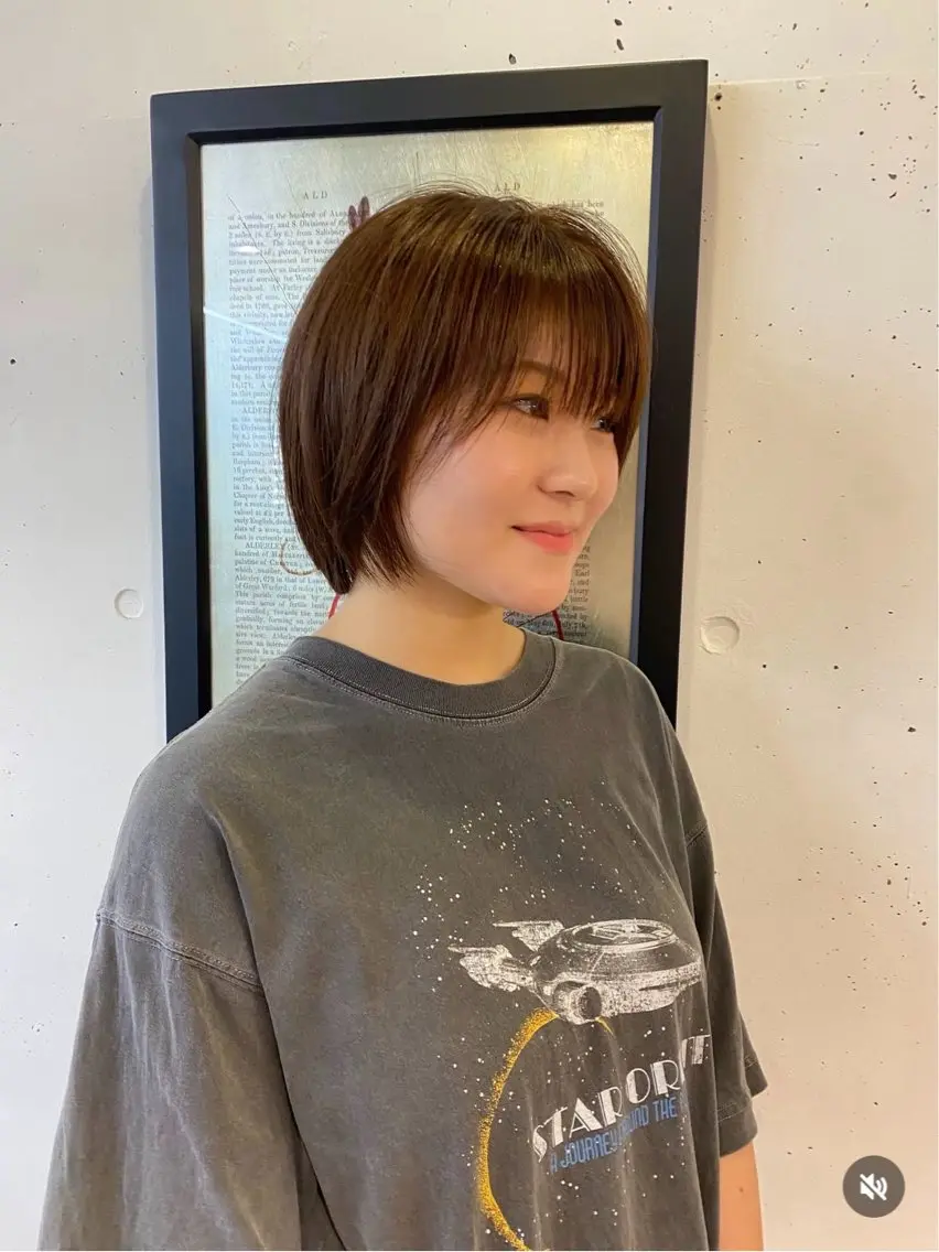 ショート カラー 透明感カラー ハイライトカラー ハイライト ヘアカラー GAKU/表参道/ ボブカットのヘアスタイル