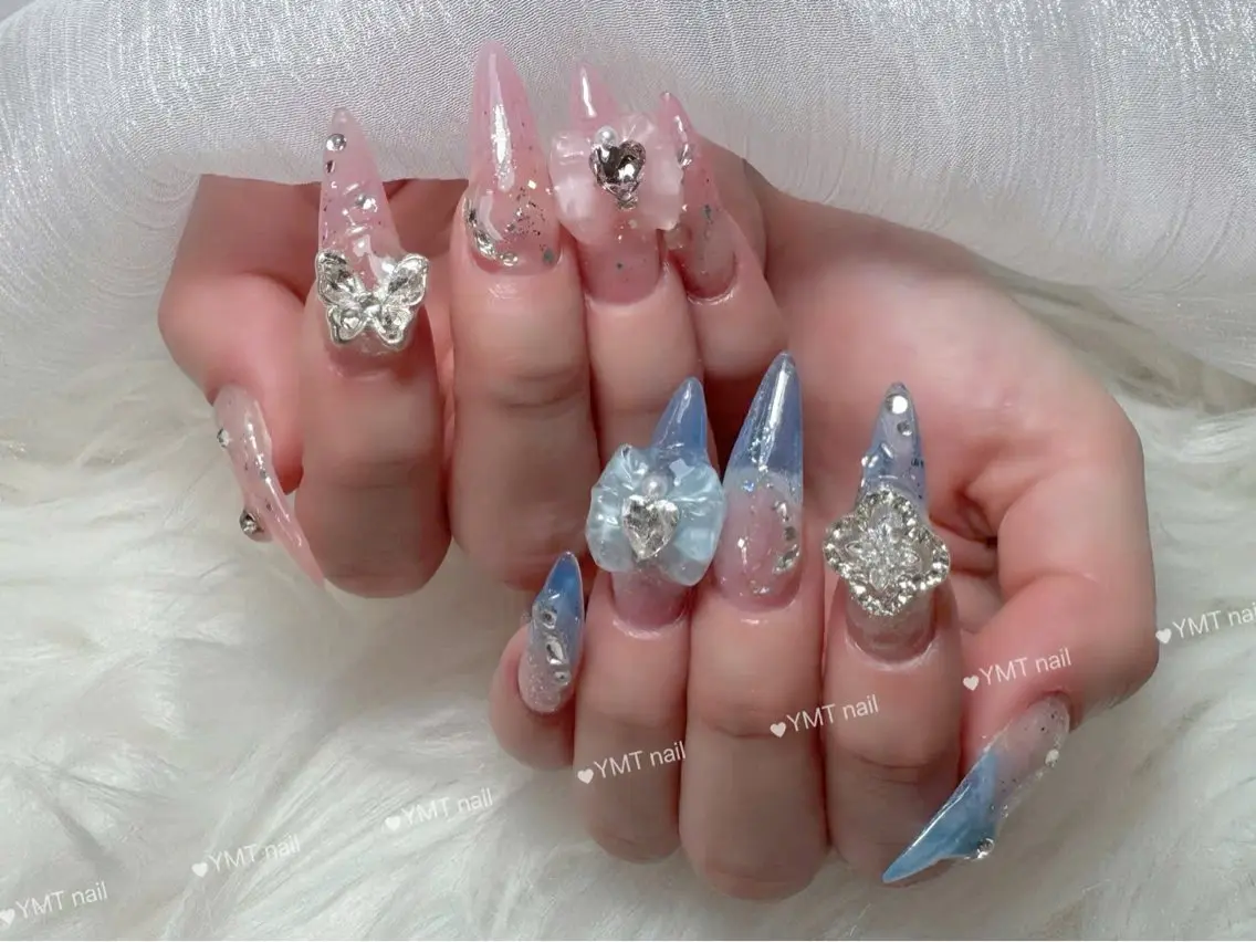 ネイル 長さ出し フットネイル ジェルネイル 韓国ネイル マグネットネイル ハンドネイル YMT NailStudioのネイルデザイン