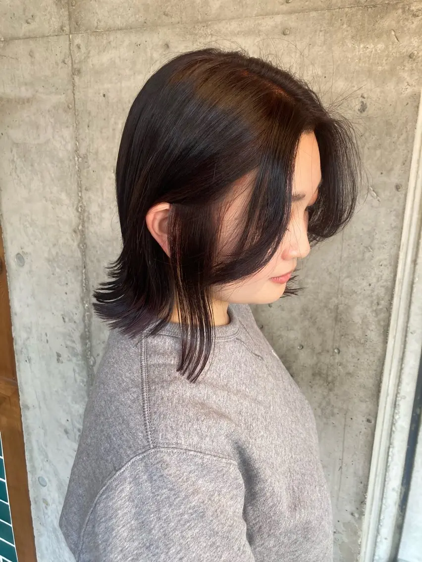 セミロング カラー カット ヘアカラー 横浜美容室/暖色系 michika🌹のヘアスタイル
