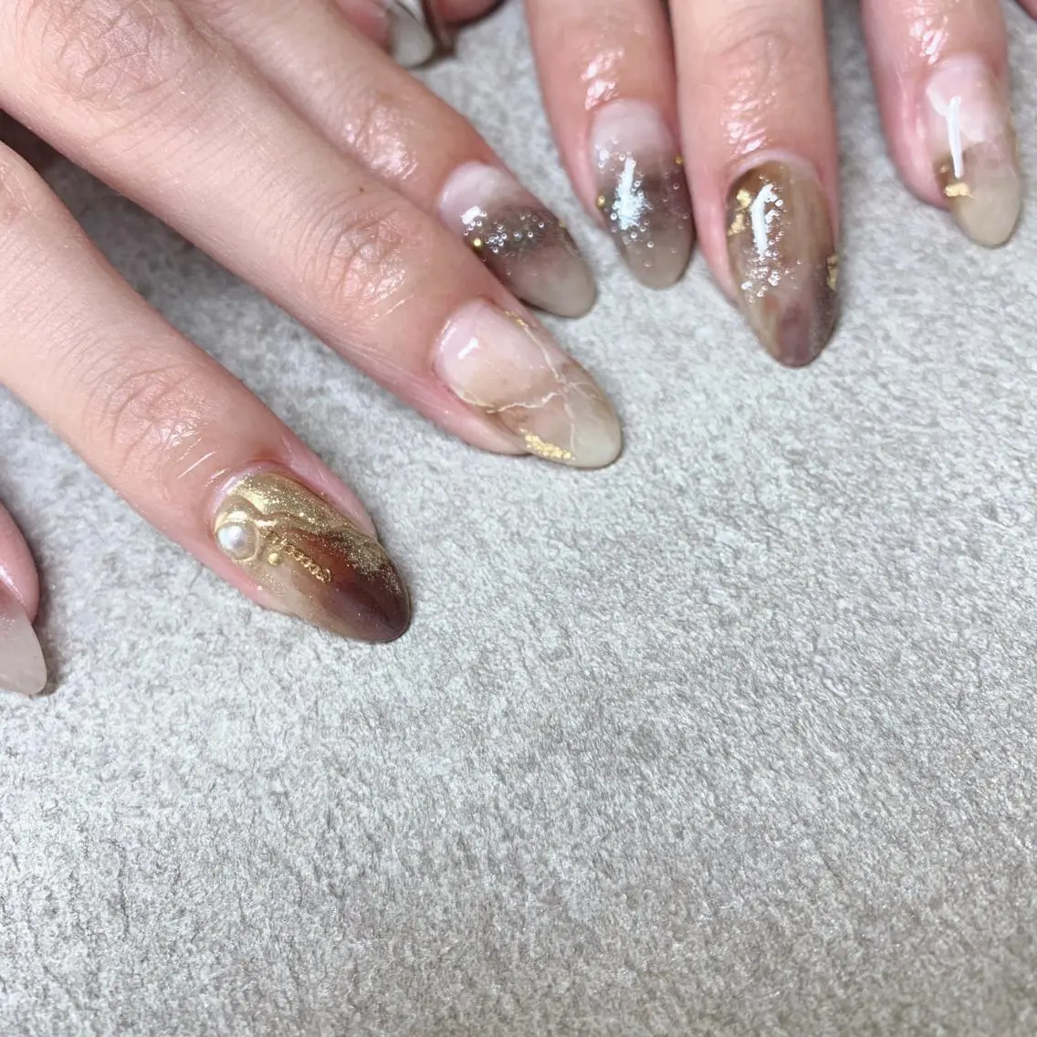 カラー ネイル ハンドネイル Cozy_ ilumのネイルデザイン