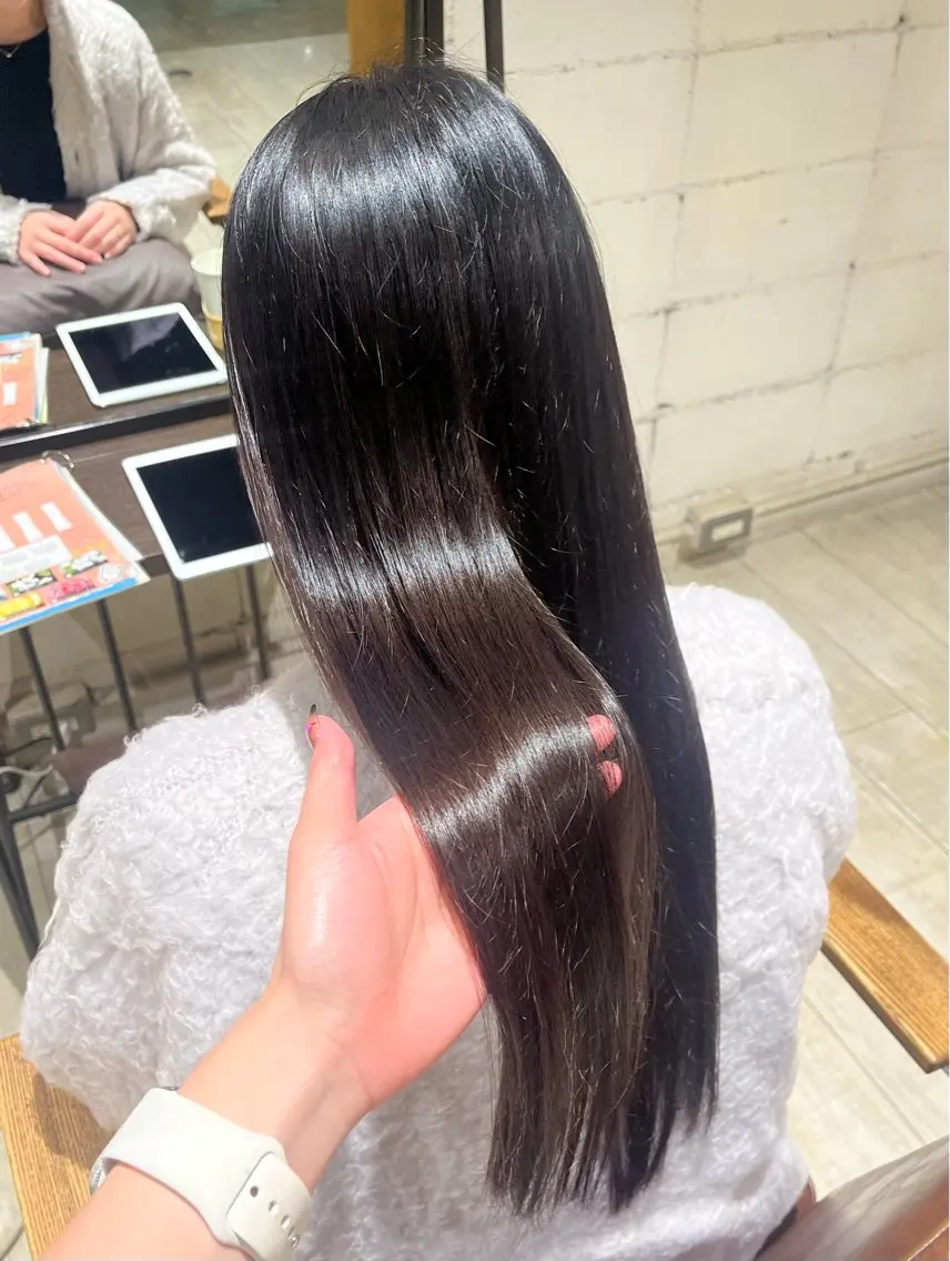 ロング カラー 透明感カラー グレージュ ラベンダーカラー ラベンダーグレージュ ラベンダーグレー ヘアカラー トリートメント さとう ちほみ🐼のヘアスタイル