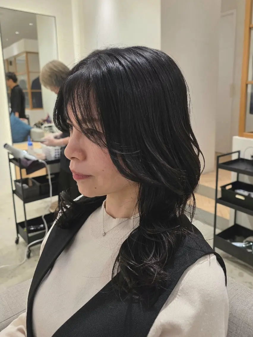 セミロング カラー カット ヘアカラー ✂髪質改善ストレート NO.1 深澤 颯斗のヘアスタイル