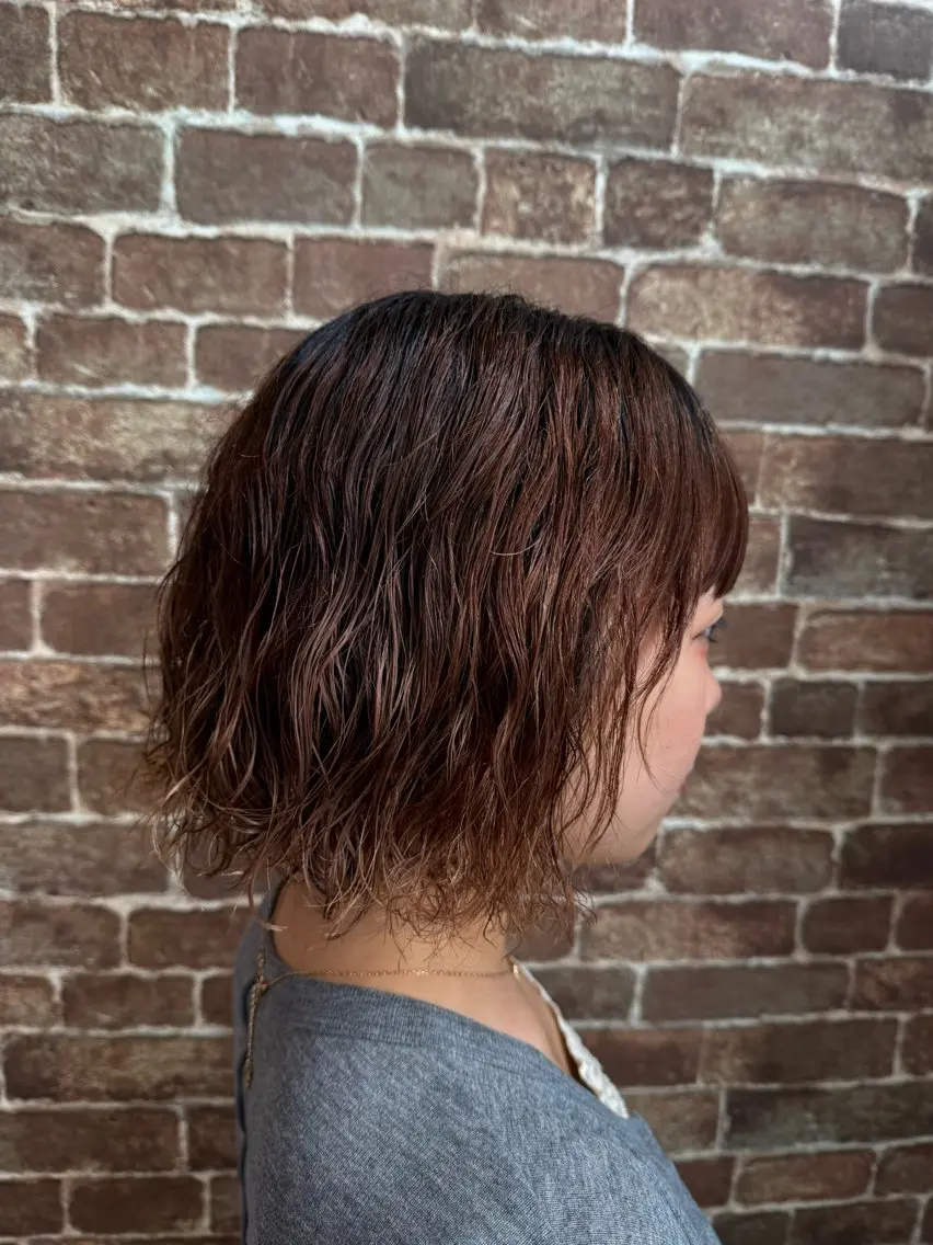 セミロング パーマ ayu ka／パーマのヘアスタイル