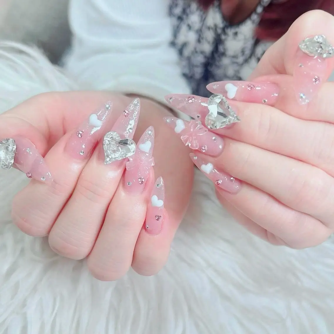 ネイル フットネイル フレンチネイル グラデーション 韓国ネイル ロングネイル ハンドネイル Hani Nail Salonのネイルデザイン