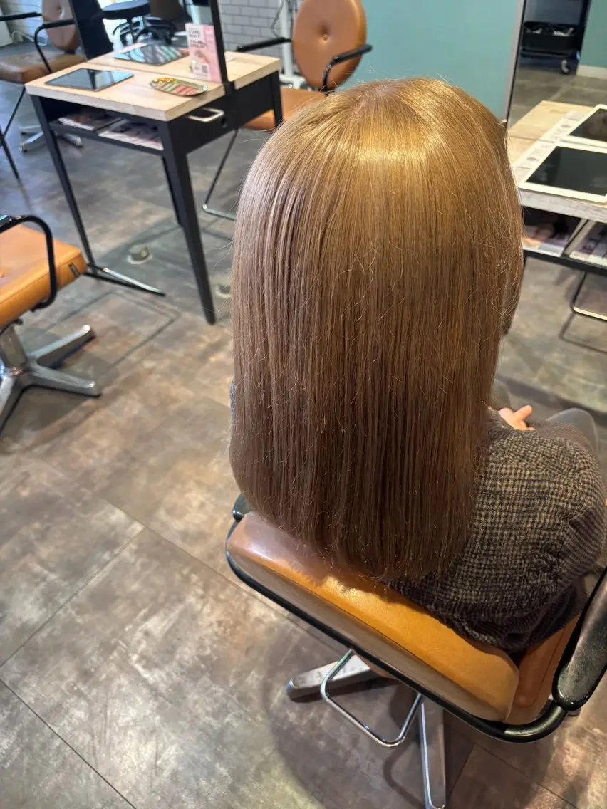 カラー ベージュカラー 透明感カラー ミルクティーベージュ ヘアカラー Nakamura Ruruのヘアスタイル