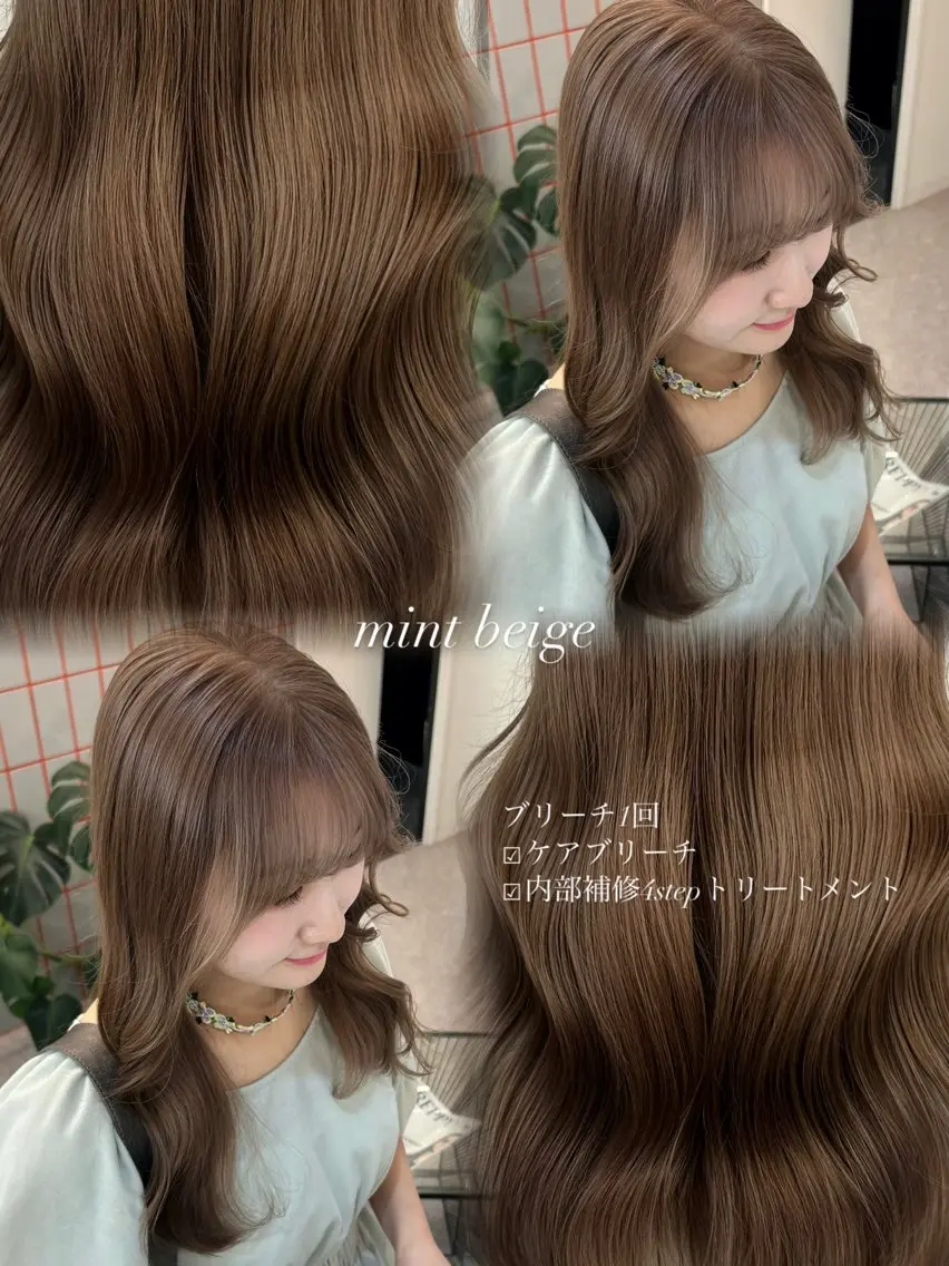 ロング カラー アッシュ アッシュブロンド ブロンド ブラウンカラー オリーブグレー ヘアカラー 💍モテる艶髪 透明感カラー💖のヘアスタイル