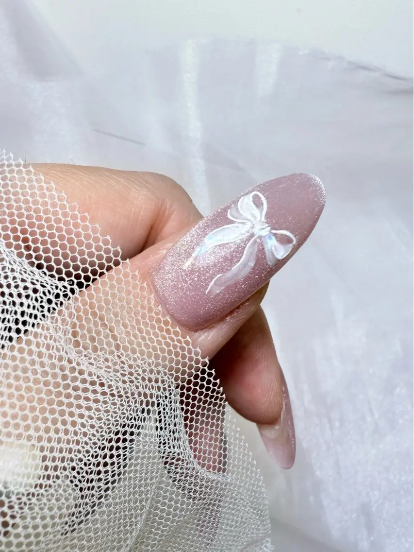 ネイル アートネイル 長さ出し フラッシュネイル フラッシュマグ 韓国ネイル Nail salon アトリエジョワ　金山のネイルデザイン