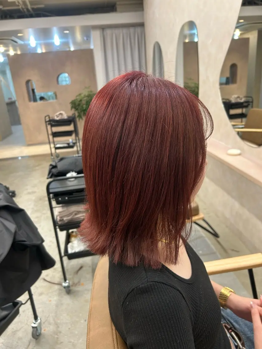 セミロング カラー カットカラー 千夏のヘアスタイル