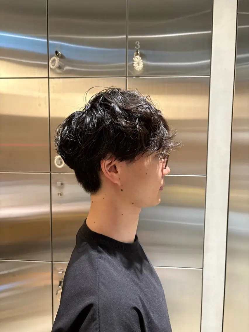 ショート パーマ メンズ メンズパーマ ニュアンスパーマ 樋口 花穂のヘアスタイル