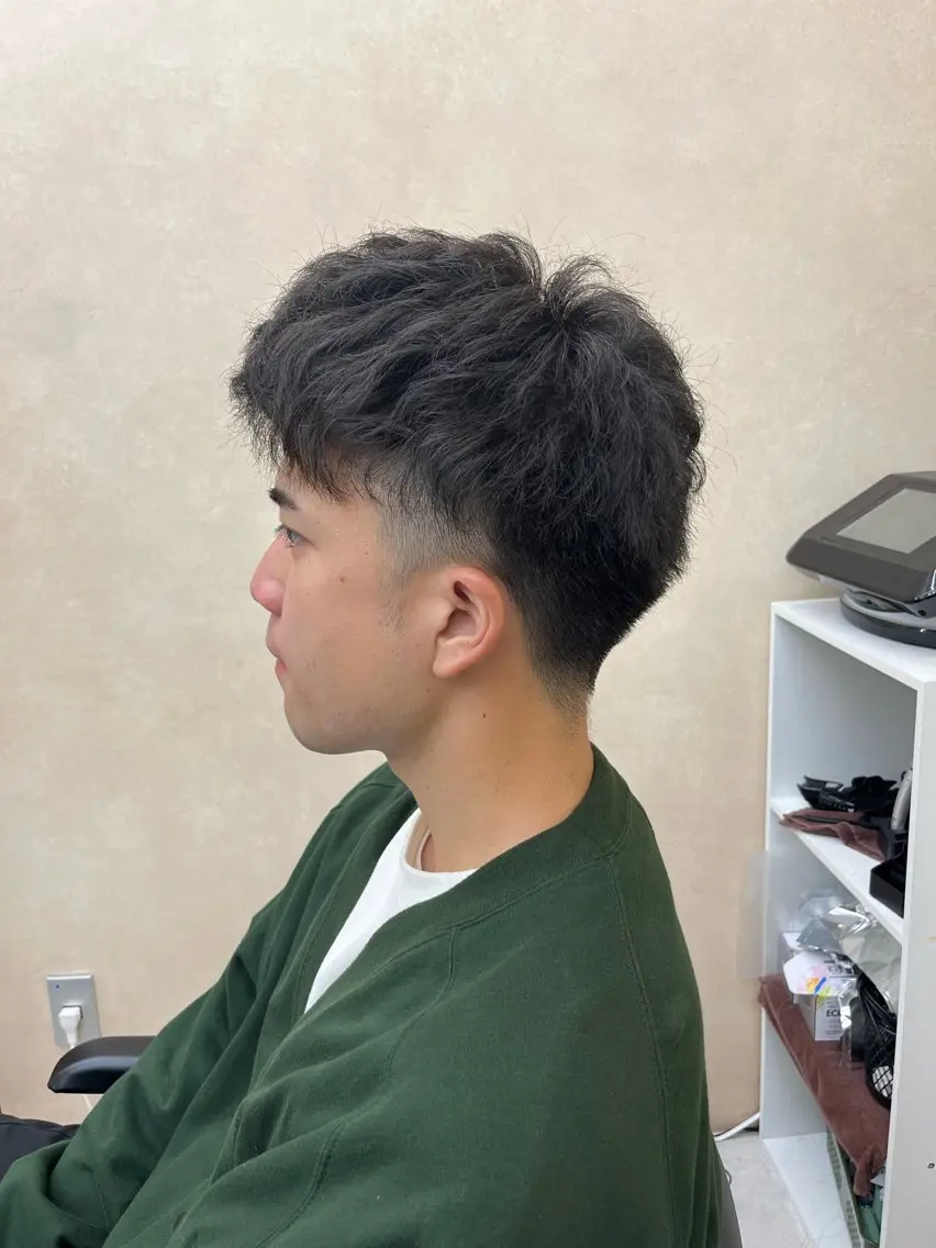ショート ハイトーン/メンズ パーマ👾ますのヘアスタイル