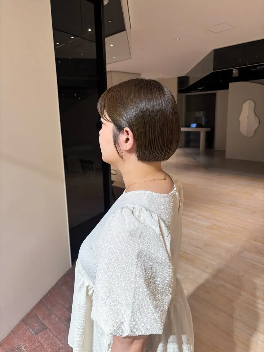 ショート ボブ カット ヘアカラー トリートメント マンツーマン/ボブ ショート/マユコのヘアスタイル