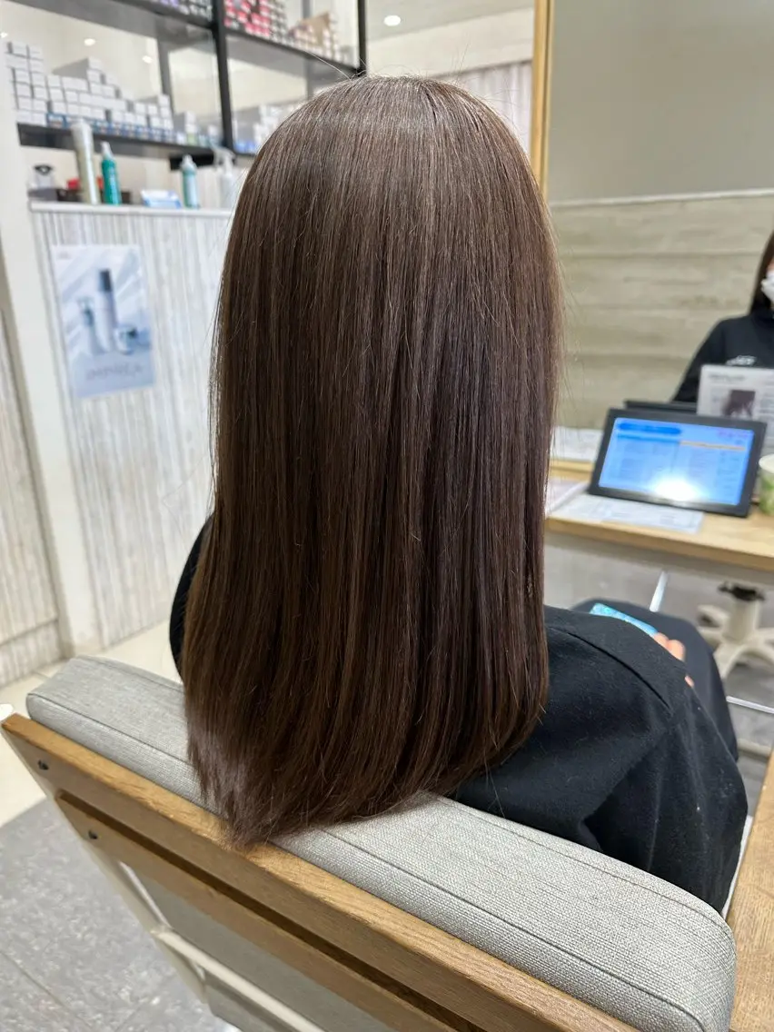ロング カット ヘアカラー 縮毛矯正 PROGRESS‣‣ 福澤 可音🐯🐝のヘアスタイル