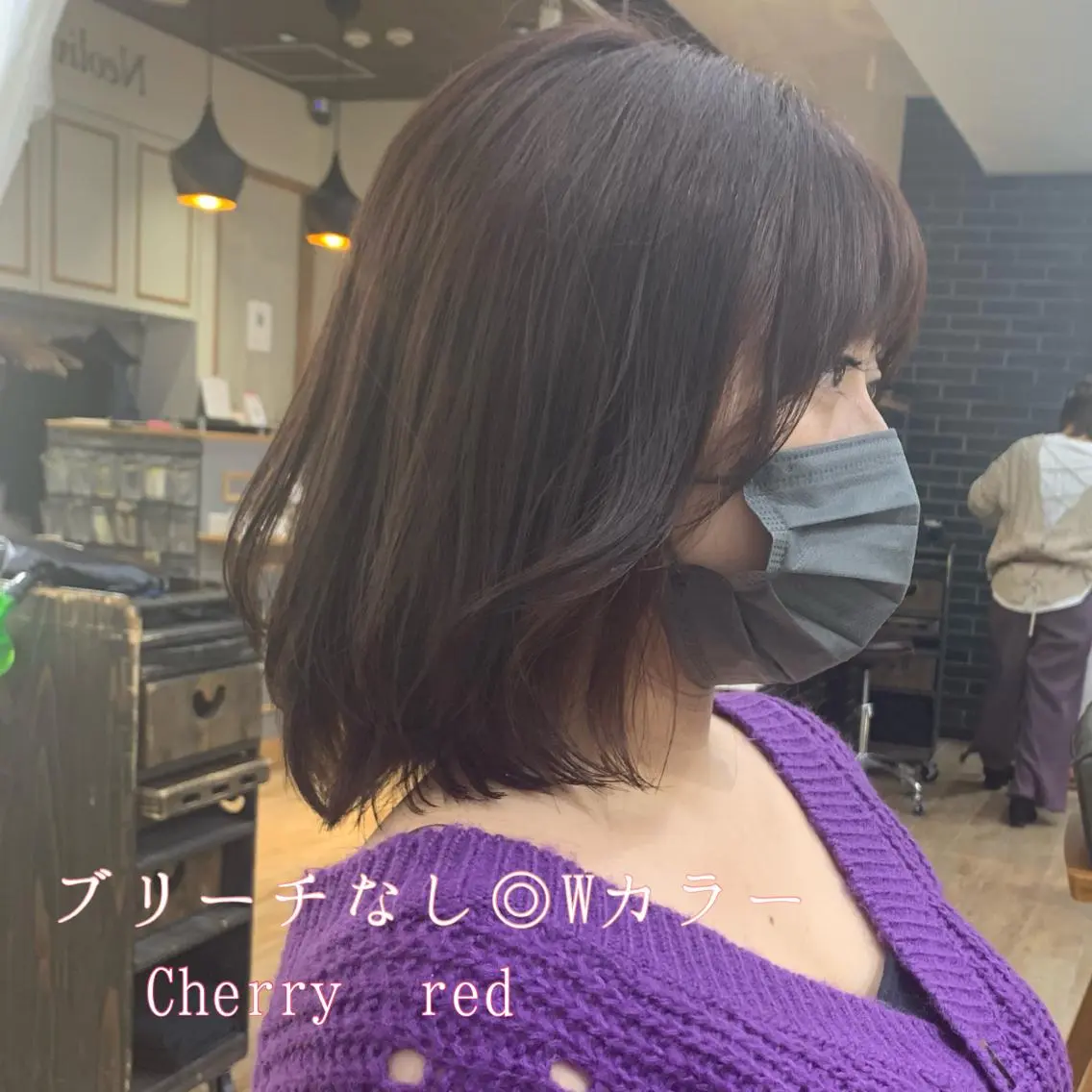 ミディアム カラー ブリーチ 透明感カラー ダブルカラー ブリーチなしカラー レイヤーカット/ 巻ける縮毛矯正のヘアスタイル