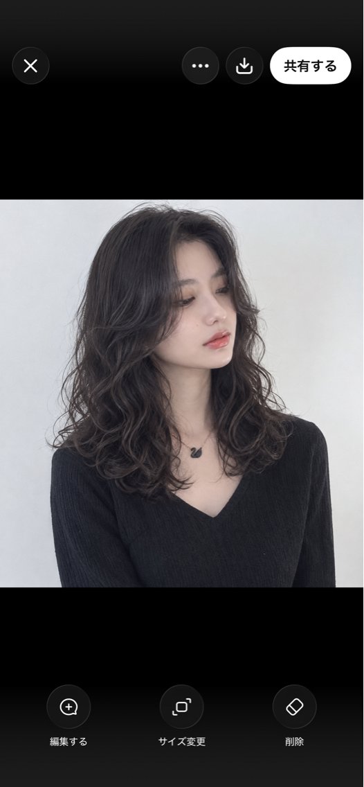 ミディアム パーマ ヘアアレンジ カット パーマ 🇰🇷韓国ヘア /  sumireのヘアスタイル