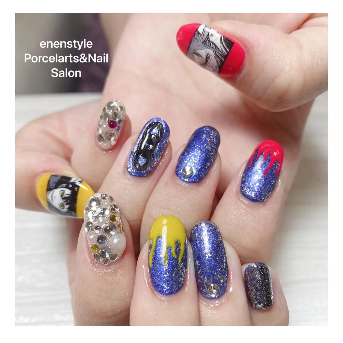 ミディアム ネイル 🐾enen style 🐾のネイルデザイン