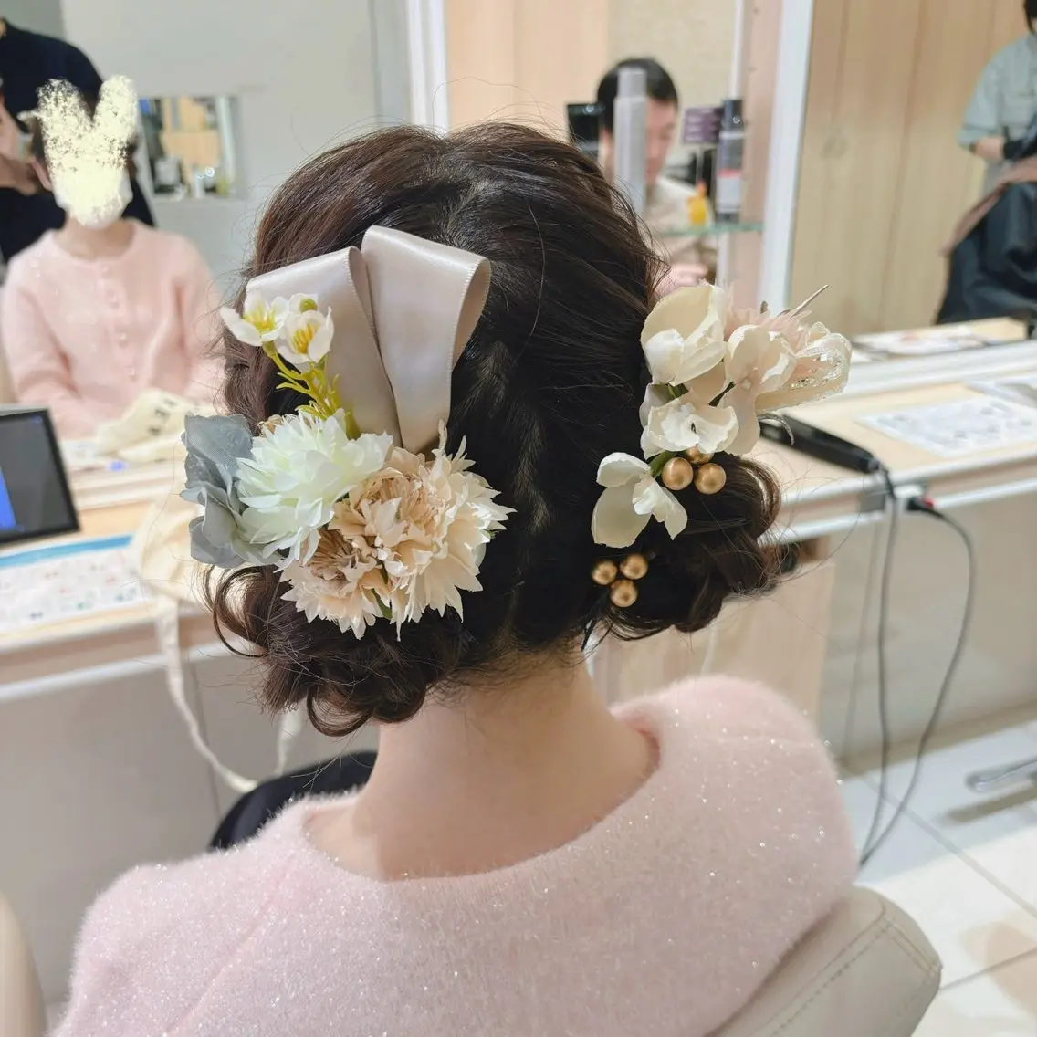 セミロング ヘアアレンジ ヘアセット 宮永 璃沙のヘアスタイル