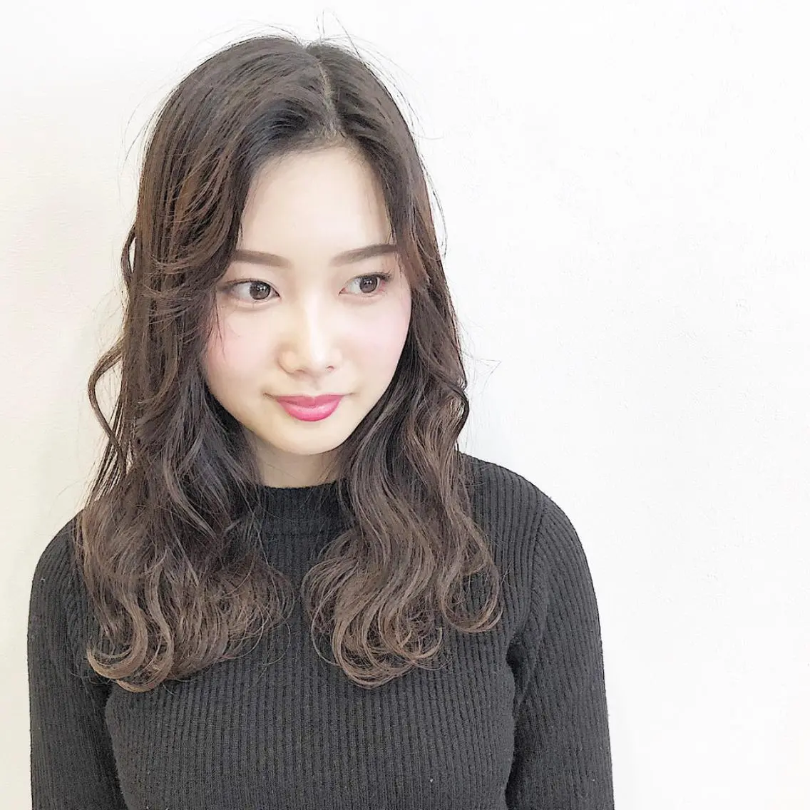 ミディアム カラー カラーモデル募集中 美容室ハピスのヘアスタイル