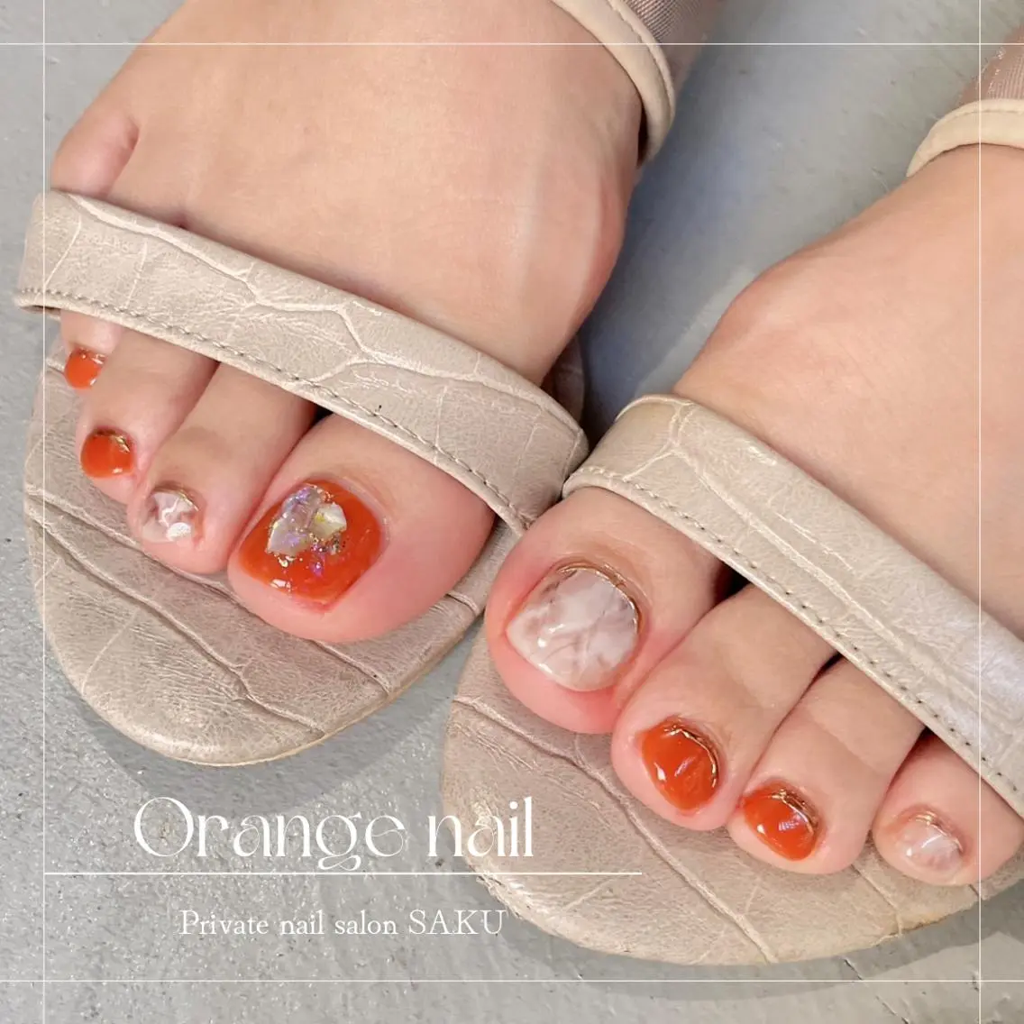 ネイル フットネイル SAKU nail 作島茜のネイルデザイン