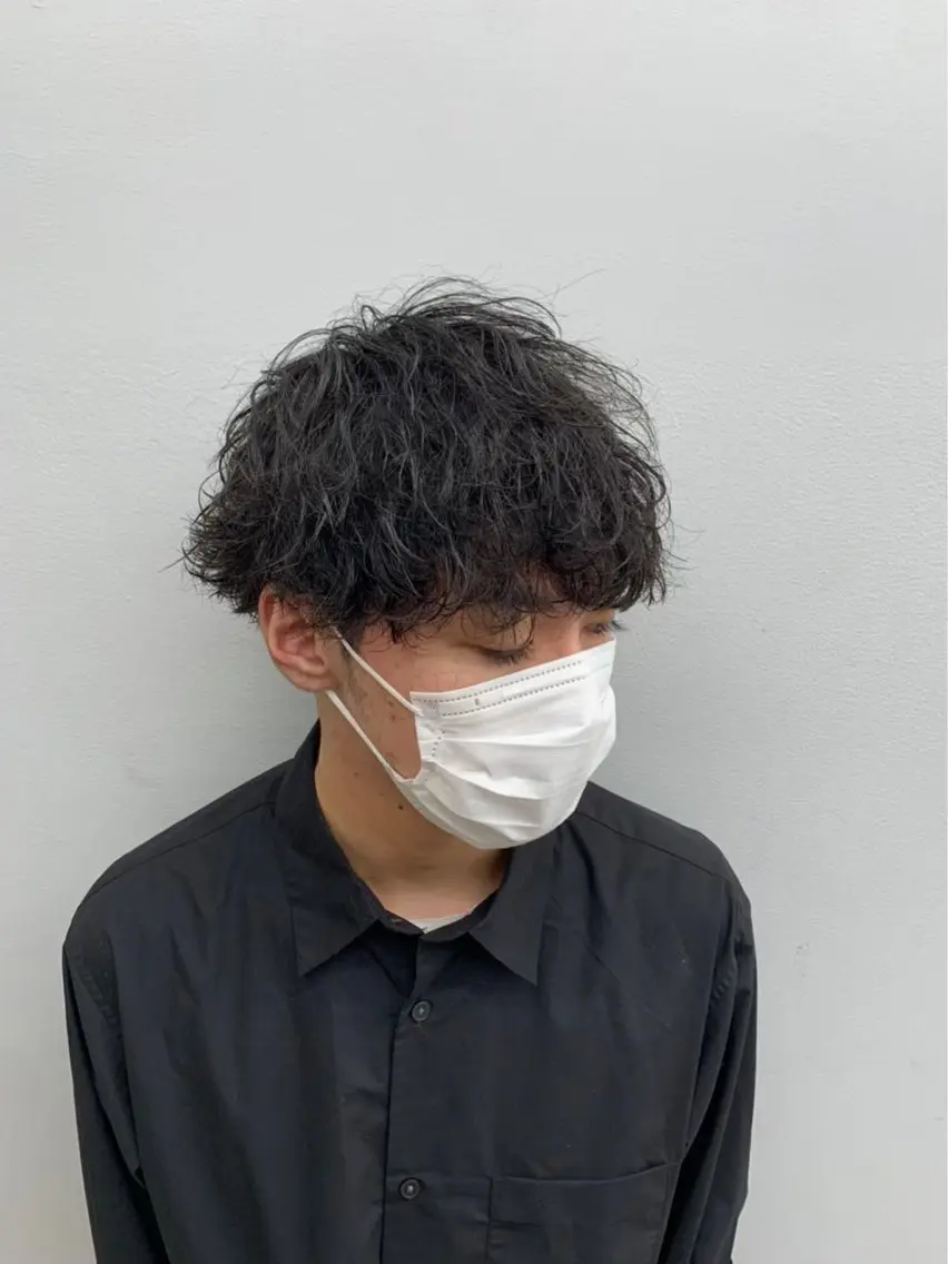 メンズ センターパート フェードカット マッシュ メンズパーマ メンズツイストパーマ カット パーマ mihoko/ ニュアンスパーマのヘアスタイル