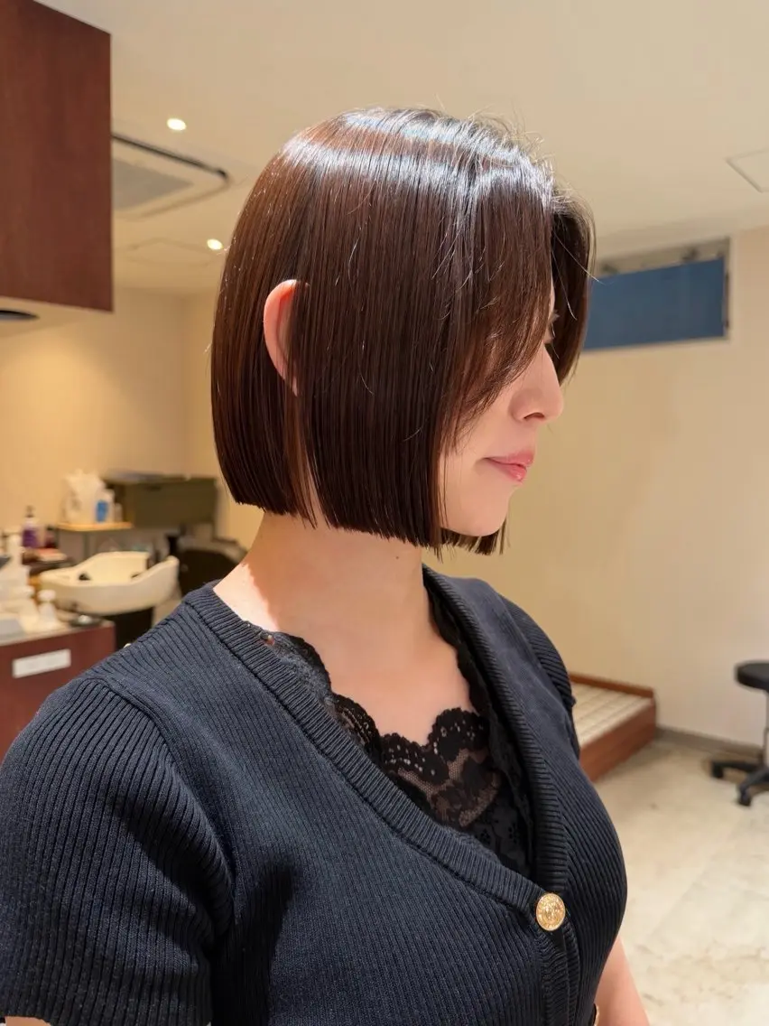 ショート カット ヘアカラー 髪質改善/美髪矯正/ 小顔ボブNANAのヘアスタイル