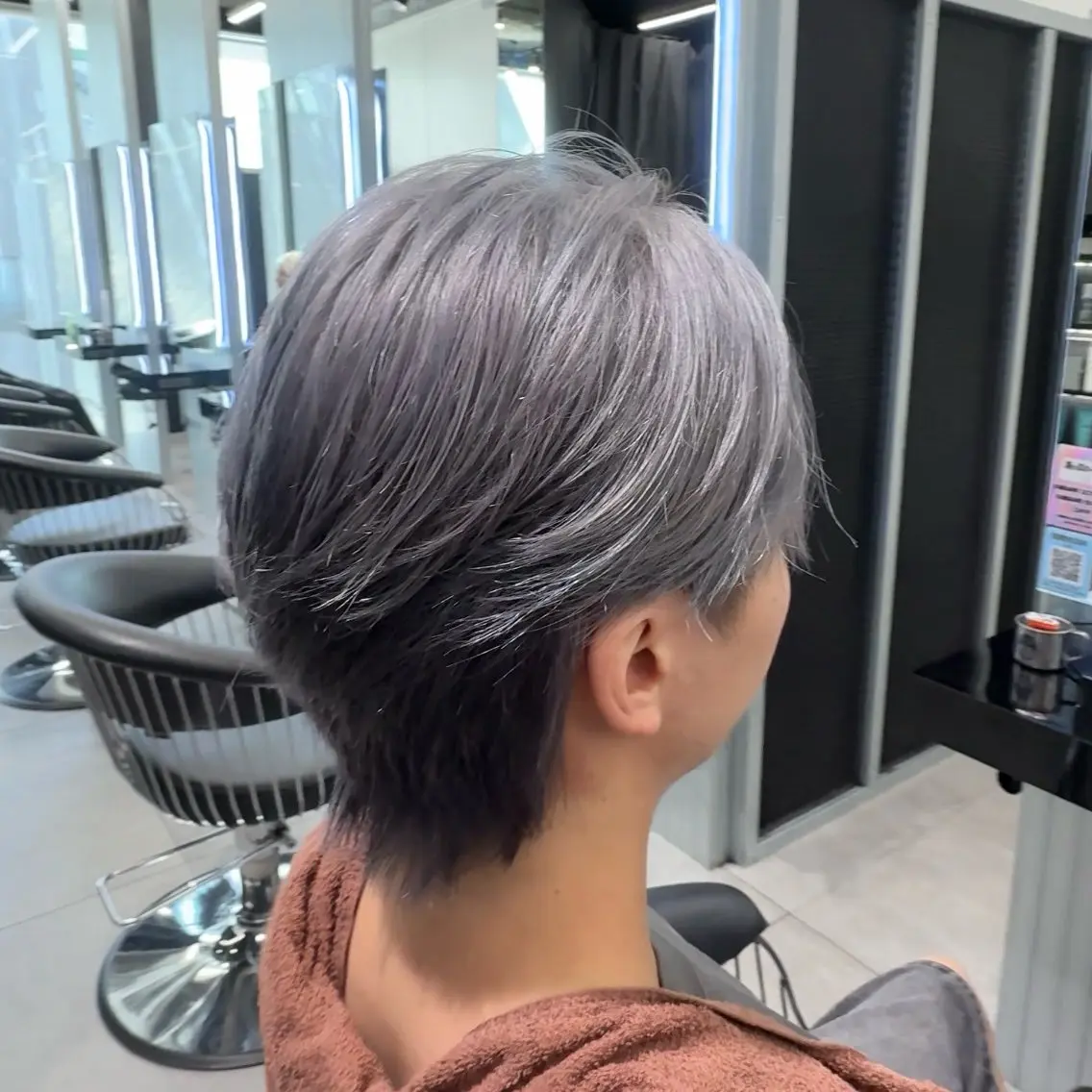 ショート カラー ケアカラー シルバー カット ヘアカラー メンズ特化SHION モテ髪作ります💎✨のヘアスタイル
