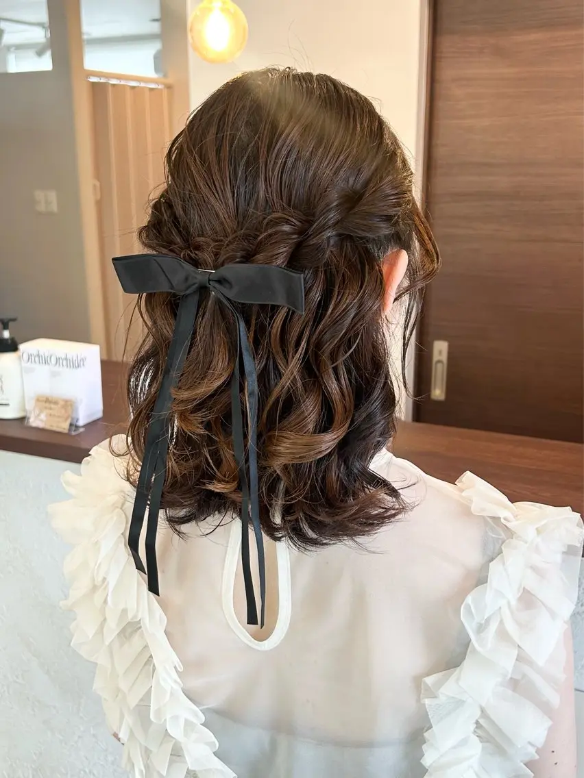 ミディアム ヘアセット Hanon 美桜のヘアスタイル