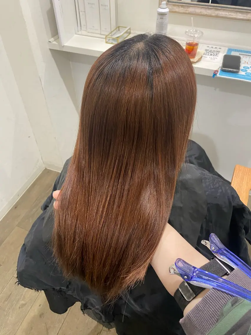 ロング カット 縮毛矯正 髪質改善サロン 梅田/ヨナミネのヘアスタイル