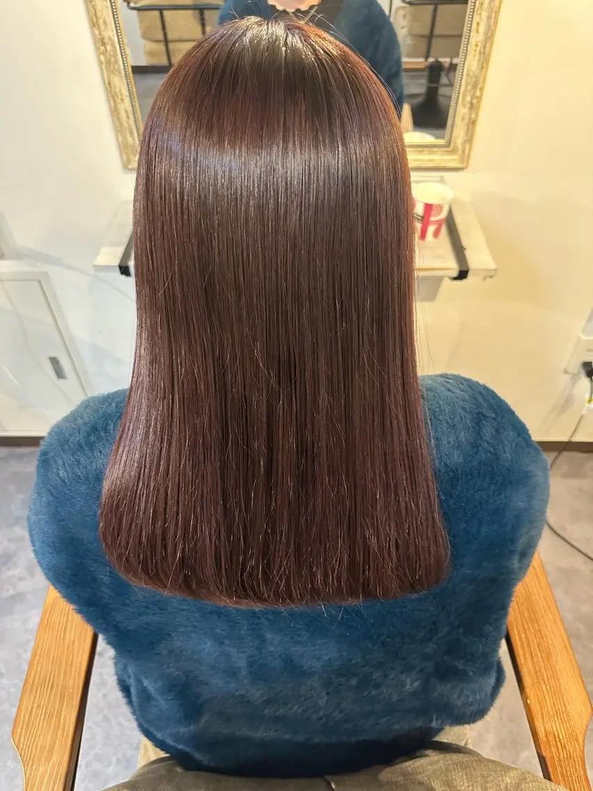 カラー ブリーチ ダブルカラー ブリーチなしカラー ヘアカラー Sherry/R 三川町　木村祐里奈のヘアスタイル