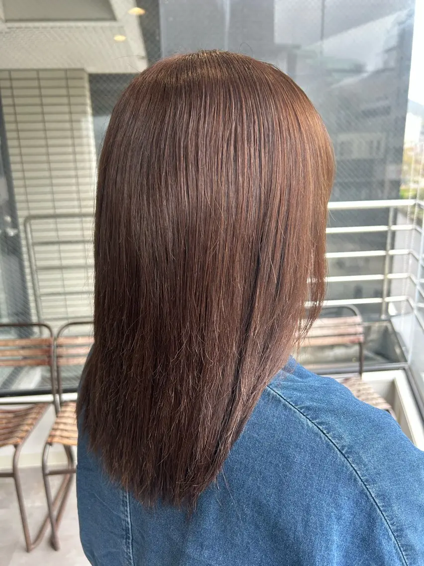 セミロング カラー ブラウンカラー 透明感カラー ナチュラルブラウン ヘアカラー 佐藤光華/JANU /カラーモデルのヘアスタイル