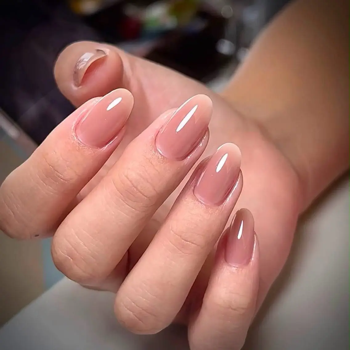 ネイル チークネイル ドット フレンチネイル グラデーション 韓国ネイル ハンドネイル Minette nailrinrinのネイルデザイン