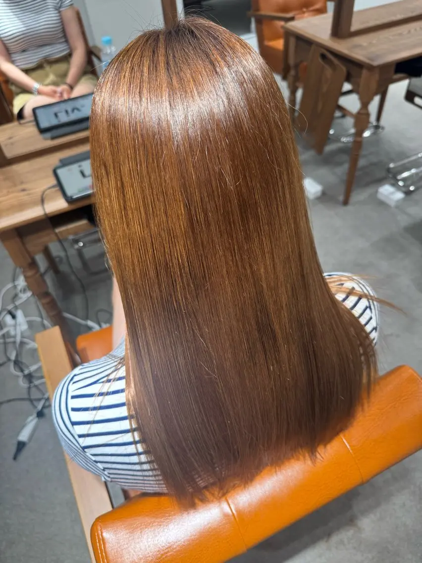 ロング カット 縮毛矯正 トリートメント 髪質改善縮毛✨ 泉谷彪芽のヘアスタイル