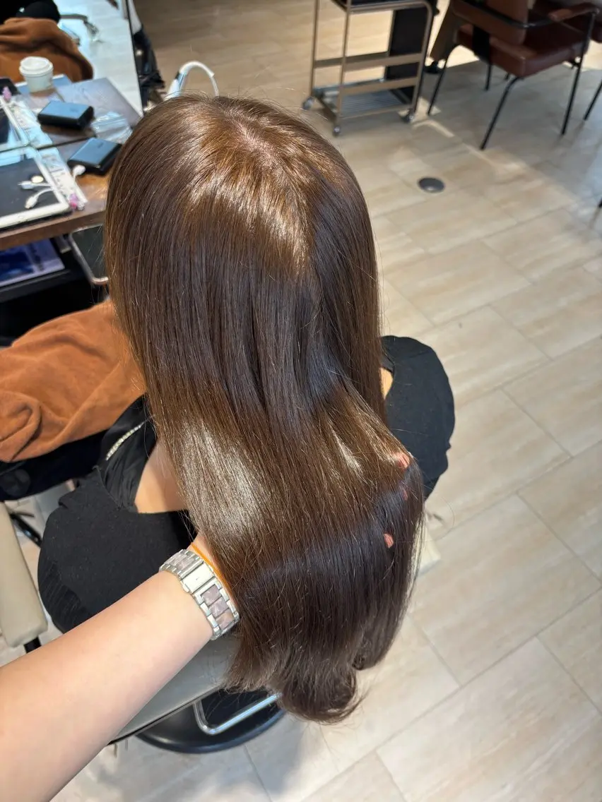 ロング カラー カット ヘアカラー トリートメント 🎀韓国ヘア🎀 高橋  凜羽のヘアスタイル