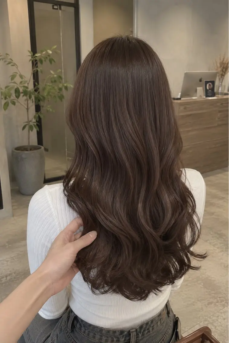 ロング カラー ヘアカラー 韓国×艶ハイトーンが かわいい✨️リオ🍒のヘアスタイル