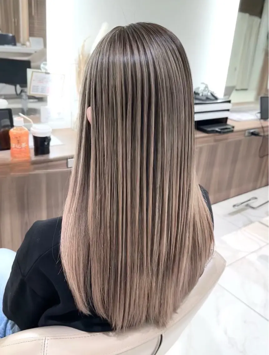ロング カラー バレイヤージュ 髪質改善 レイヤーカット ヘアカラー トリートメント 大宮/バレイヤージュ 髪質改善/澤田隆誠のヘアスタイル