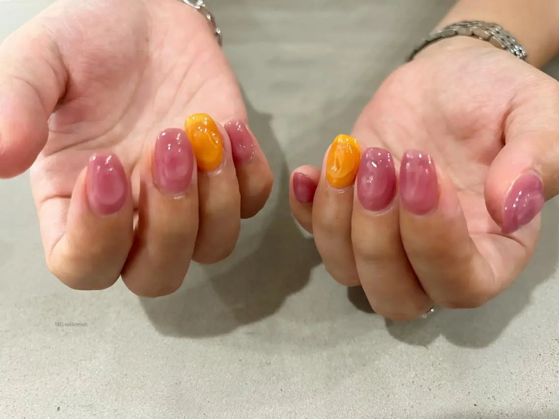 ネイル ぷっくりネイル ハンドネイル nail salon monailのネイルデザイン