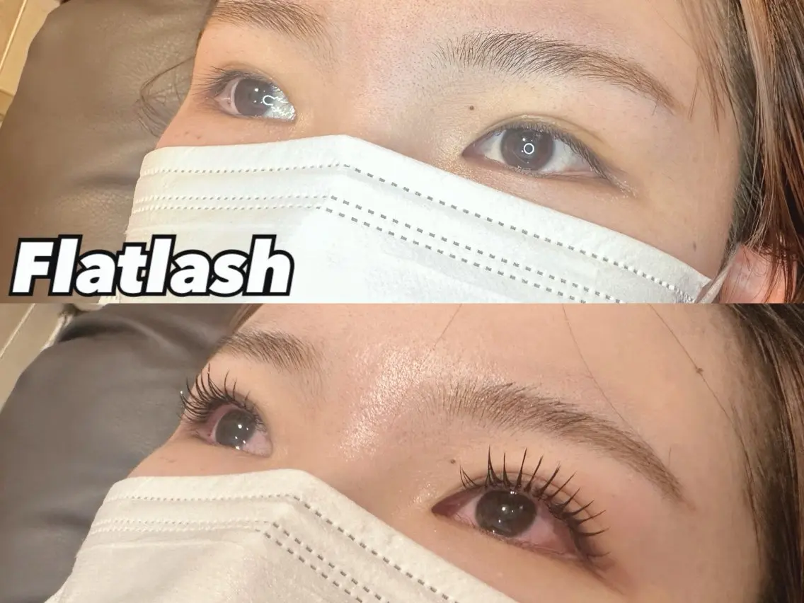⭐️マツエク⭐️［１００本］ オフ無し ♡フラットラッシュ ♡コーティング付き 💠束感仕上げ💠の写真