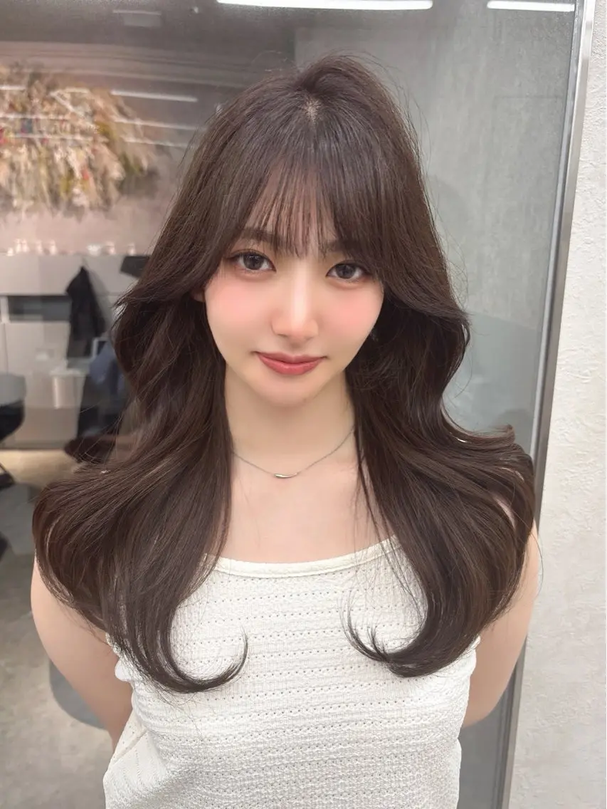 ミディアム カラー ヘアアレンジ カット ヘアカラー トリートメント fumika🎀 ベージュのヘアスタイル