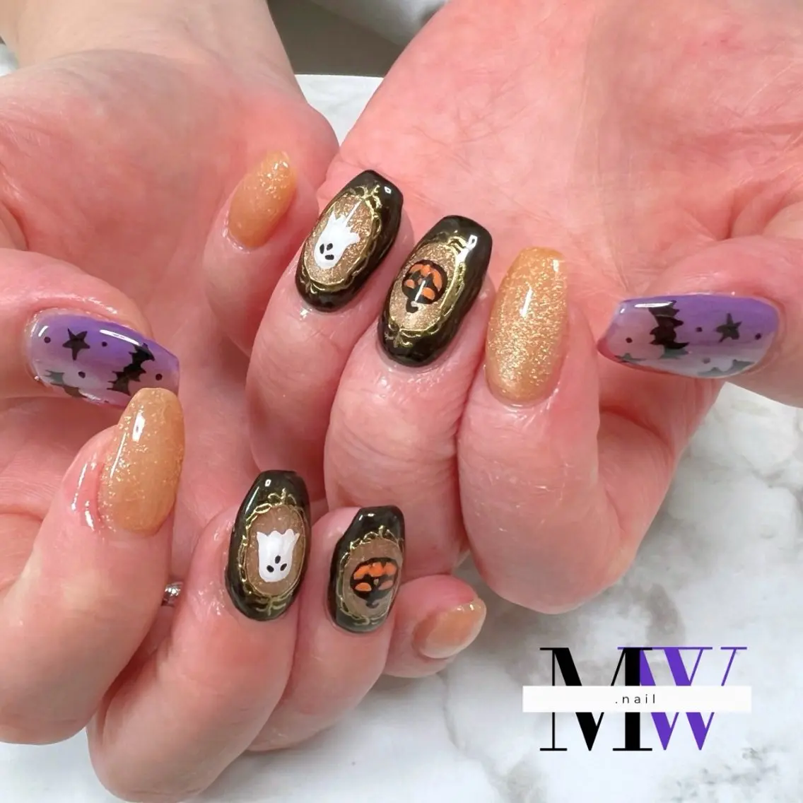 ネイル ハロウィン ハンドネイル MW .nailのネイルデザイン